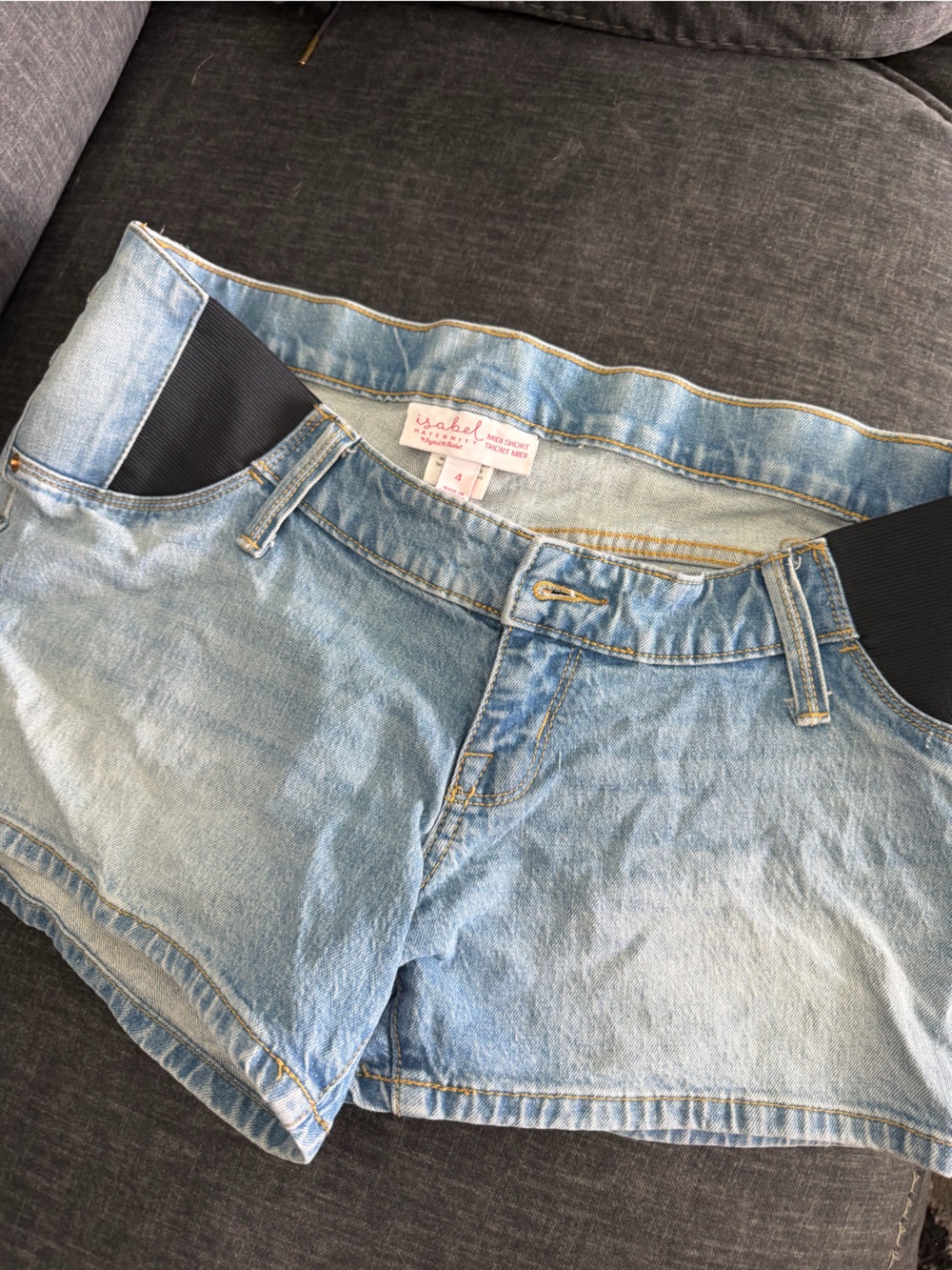 Isabel Maternity by Ingrid & Isabel blue denim shorts - size 4